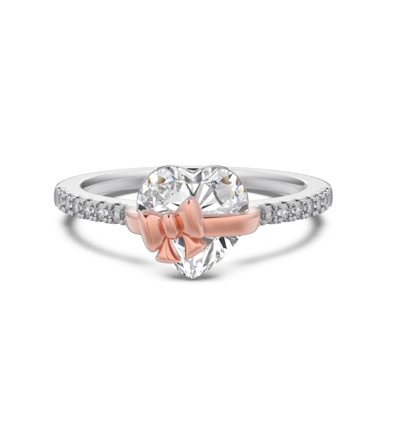 “Eternal Love” Sterling Silver Ring Rose Gold